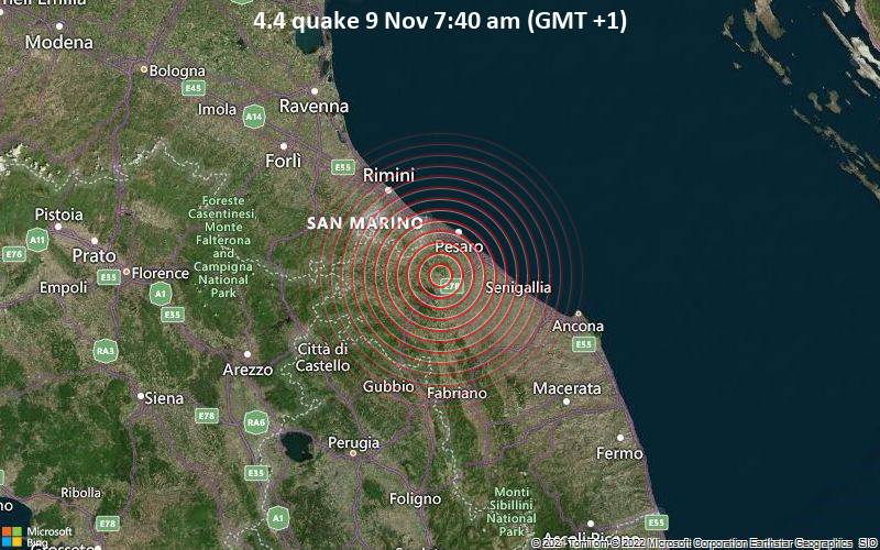 4.4 quake 9 Nov 7:40 am (GMT +1)