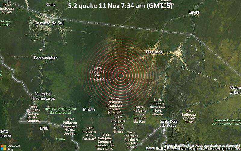 5.2 quake 11 Nov 7:34 am (GMT -5)