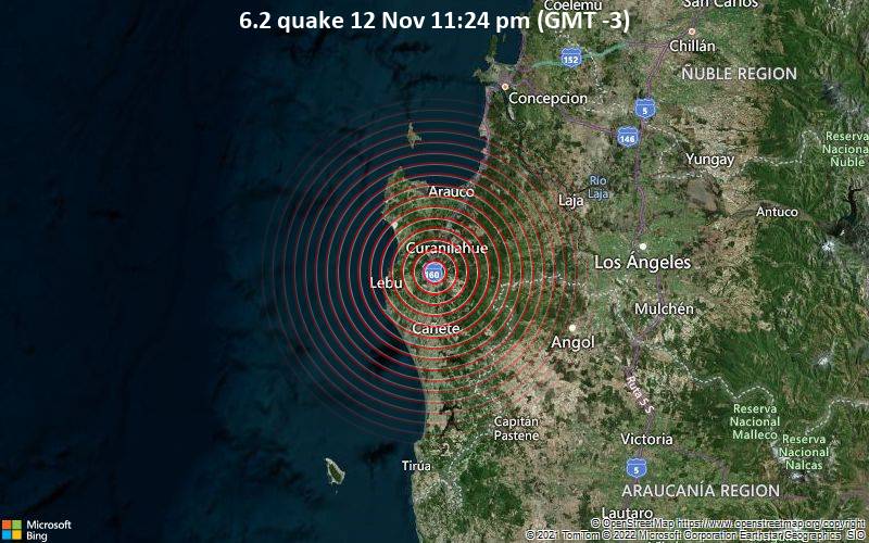 6.2 quake 12 Nov 11:24 pm (GMT -3)