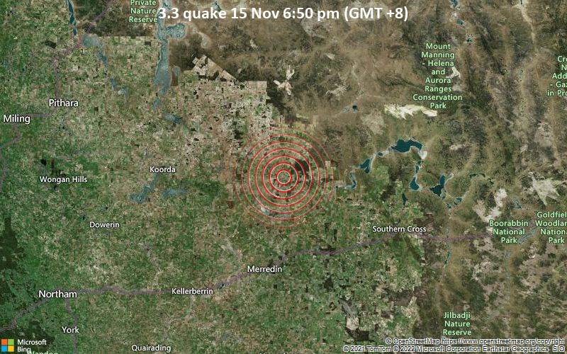 3.3 quake 15 Nov 6:50 pm (GMT +8)