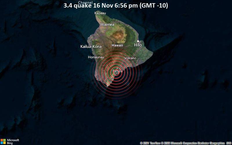 3.4 quake 16 Nov 6:56 pm (GMT -10)