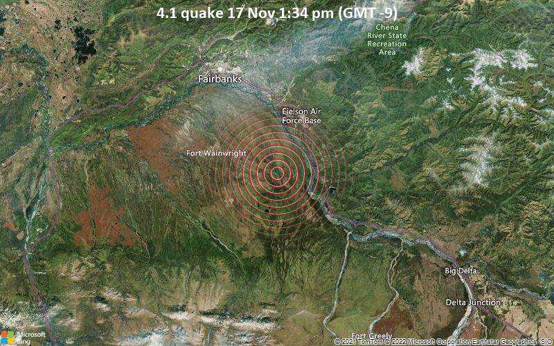 4.1 quake 17 Nov 1:34 pm (GMT -9)