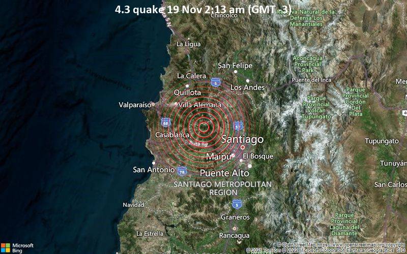 4.3 quake 19 Nov 2:13 am (GMT -3)