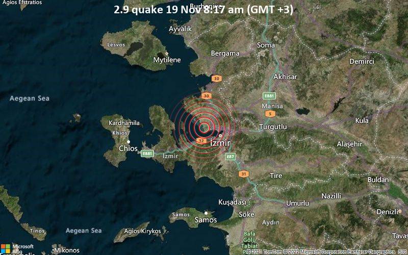 2.9 quake 19 Nov 8:17 am (GMT +3)