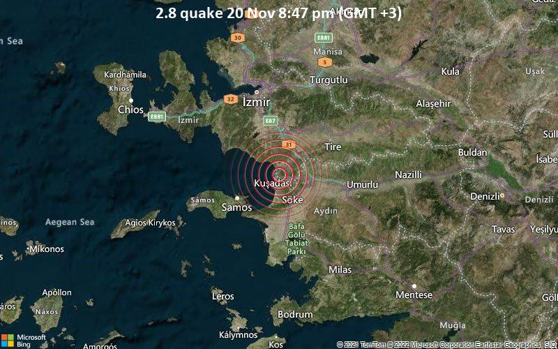 2.8 quake 20 Nov 8:47 pm (GMT +3)