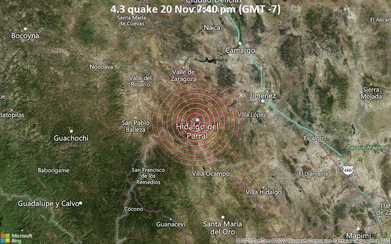 4.3 quake 20 Nov 7:40 pm (GMT -7)