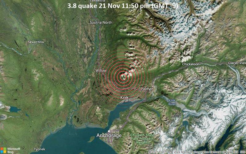 3.8 quake 21 Nov 11:50 pm (GMT -9)