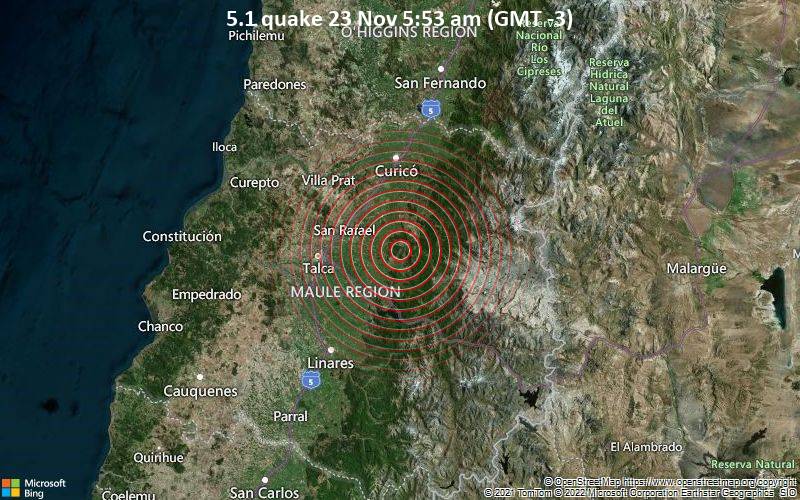 5.1 quake 23 Nov 5:53 am (GMT -3)