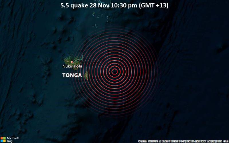 5.5 quake 28 Nov 10:30 pm (GMT +13)