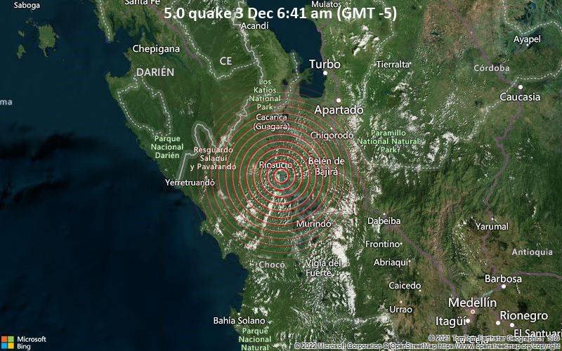 5.0 quake 3 Dec 6:41 am (GMT -5)