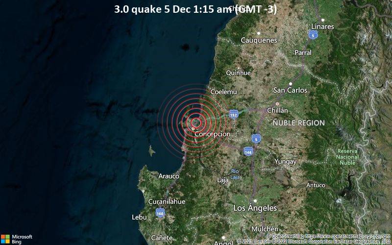 3.0 quake 5 Dec 1:15 am (GMT -3)