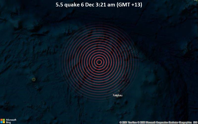 5.5 quake 6 Dec 3:21 am (GMT +13)