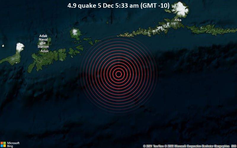 4.9 quake 5 Dec 5:33 am (GMT -10)