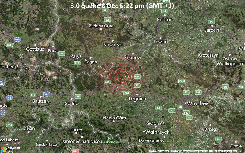 3.0 quake 8 Dec 6:22 pm (GMT +1)