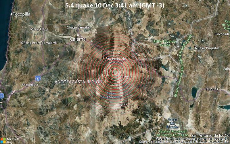 5.4 quake 10 Dec 3:41 am (GMT -3)