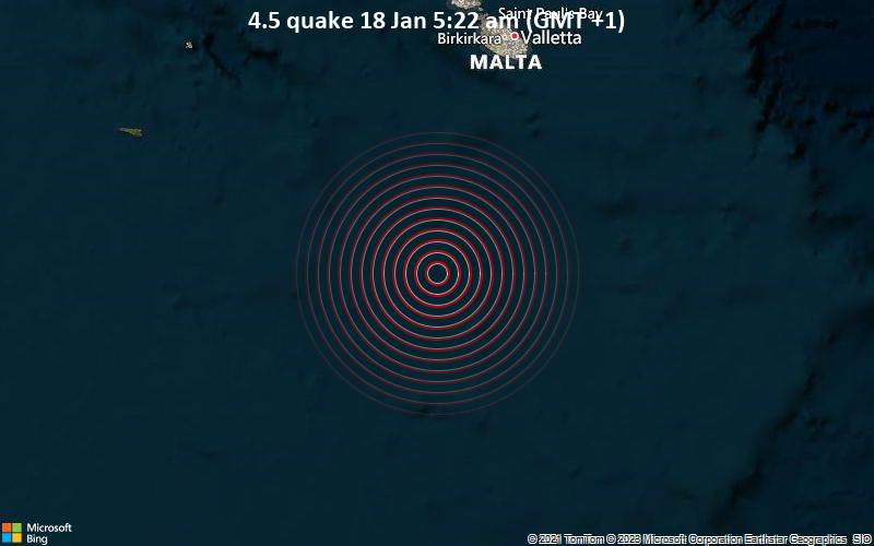 4.5 quake 18 Jan 5:22 am (GMT +1)