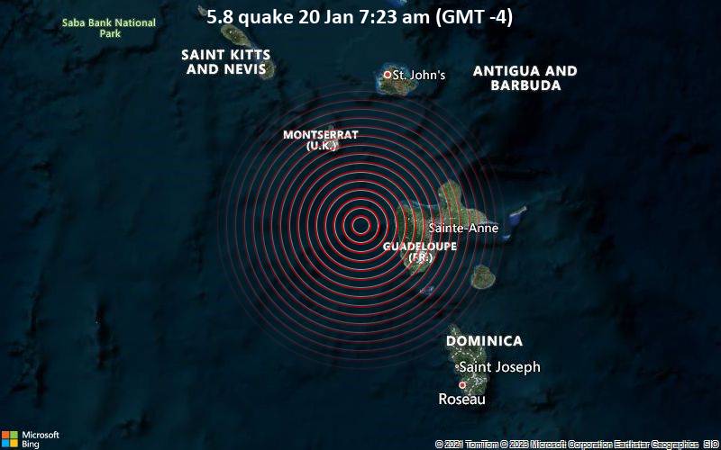5.8 quake 20 Jan 7:23 am (GMT -4)