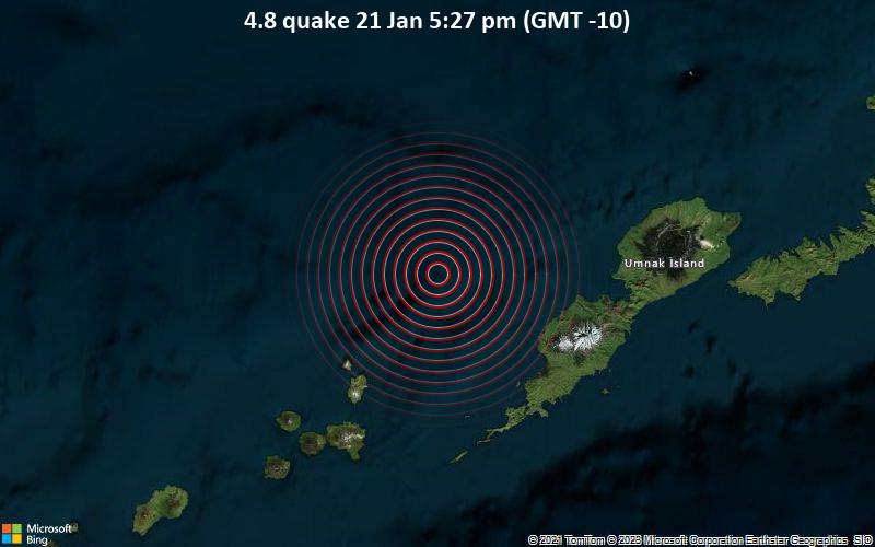 4.8 quake 21 Jan 5:27 pm (GMT -10)