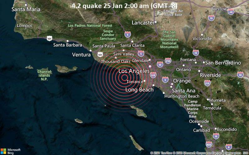 4.2 quake 25 Jan 2:00 am (GMT -8)