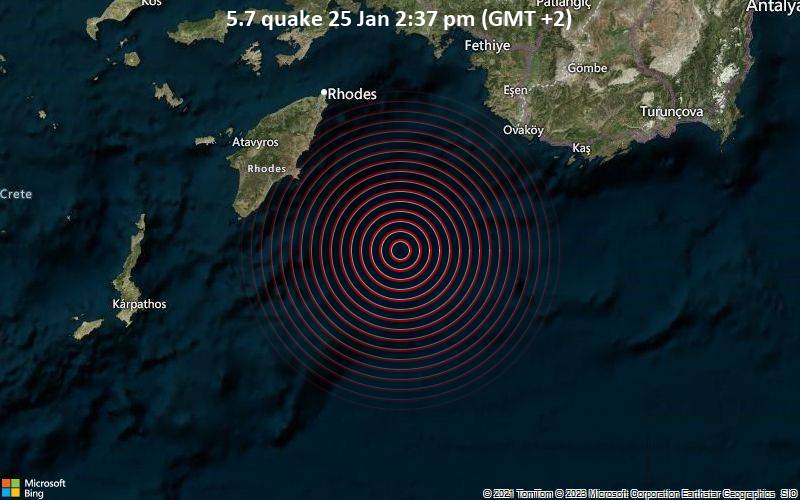 5.7 quake 25 Jan 2:37 pm (GMT +2)