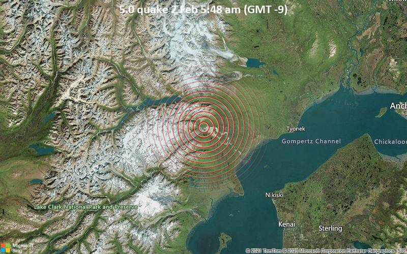 5.0 quake 2 Feb 5:48 am (GMT -9)