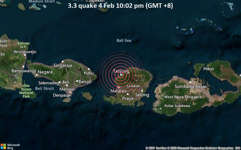 3.3 quake 4 Feb 10:02 pm (GMT +8)