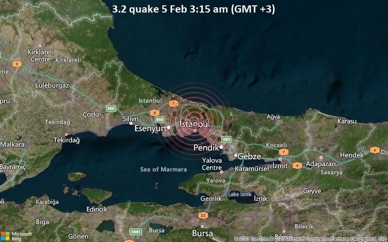 3.2 quake 5 Feb 3:15 am (GMT +3)