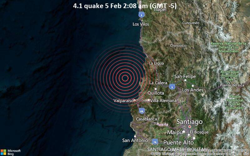 4.1 quake 5 Feb 2:08 am (GMT -5)