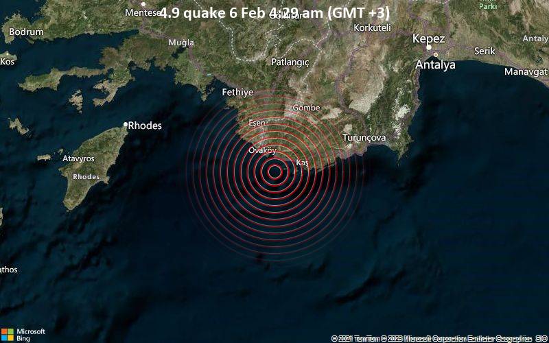 4.9 quake 6 Feb 4:29 am (GMT +3)