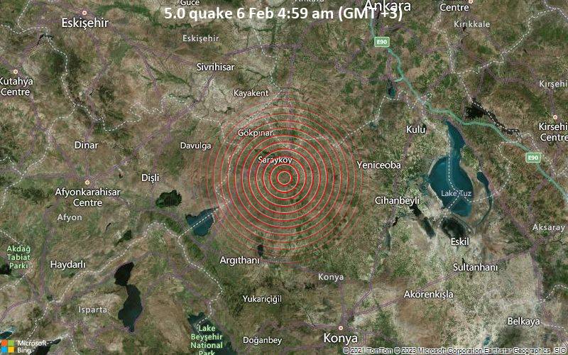 5.0 quake 6 Feb 4:59 am (GMT +3)