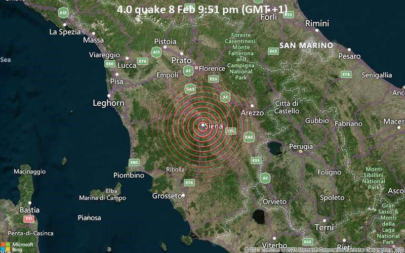4.0 quake 8 Feb 9:51 pm (GMT +1)