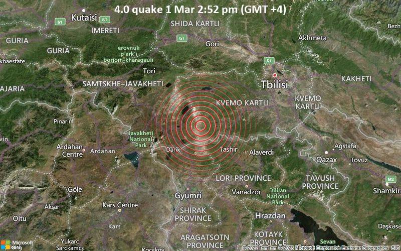4.0 quake 1 Mar 2:52 pm (GMT +4)