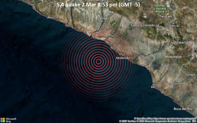 5.4 quake 2 Mar 8:53 pm (GMT -5)