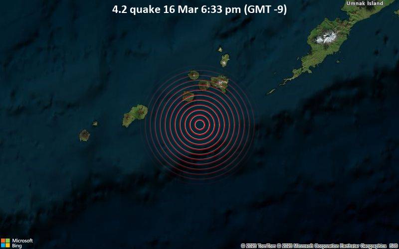 4.2 quake 16 Mar 6:33 pm (GMT -9)