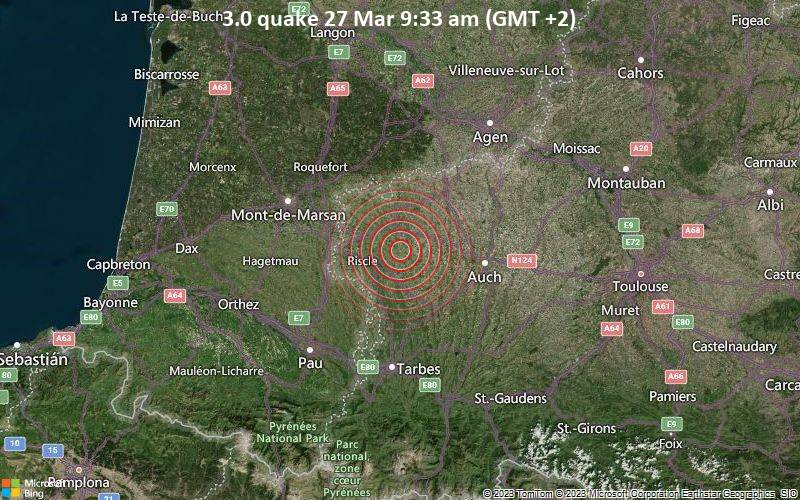 3.0 quake 27 Mar 9:33 am (GMT +2)
