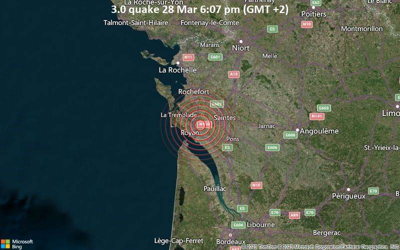 3.0 quake 28 Mar 6:07 pm (GMT +2)