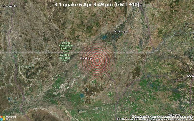 Small  Quake Hits Near Lightning Ridge, Walgett, New South Wales,  Australia