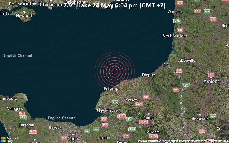 2.9 quake 24 May 6:04 pm (GMT +2)