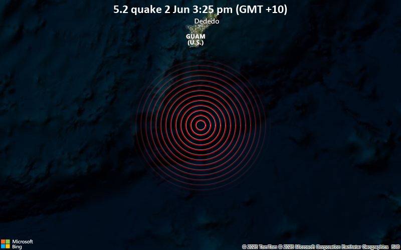 5.2 quake 2 Jun 3:25 pm (GMT +10)