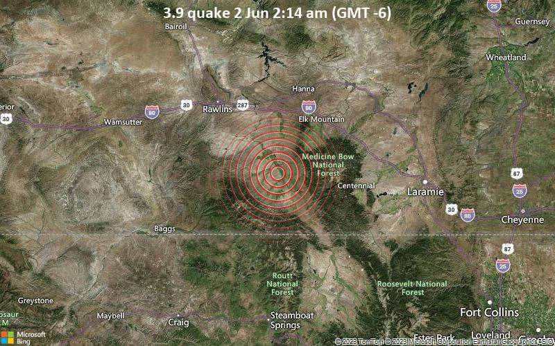 3.9 quake 2 Jun 2:14 am (GMT -6)