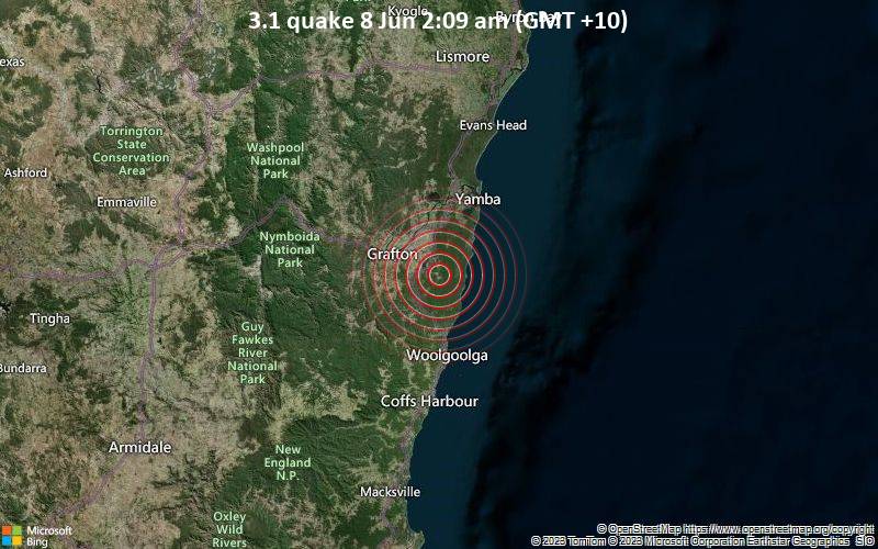 3.1 quake 8 Jun 2:09 am (GMT +10)