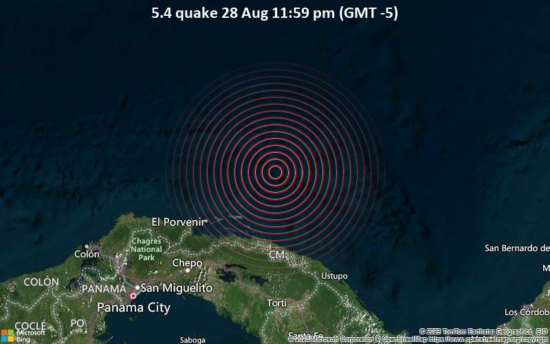 5.4 quake 28 Aug 11:59 pm (GMT -5)