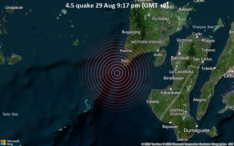 4.5 quake 29 Aug 9:17 pm (GMT +8)