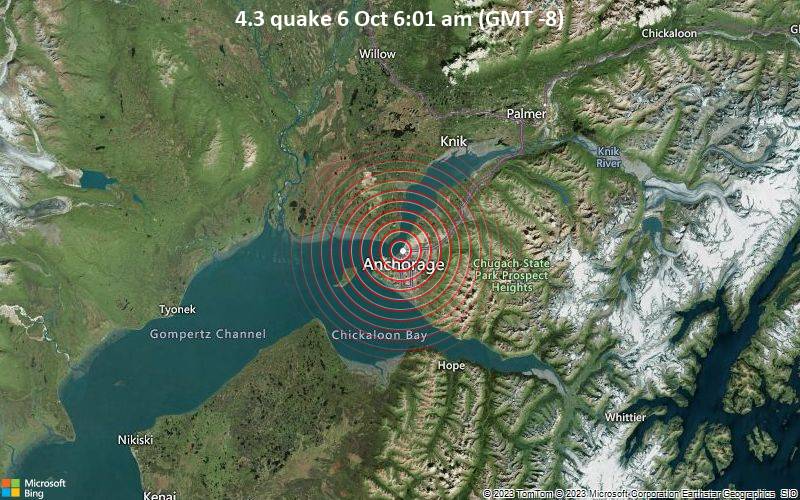4.3 quake 6 Oct 6:01 am (GMT -8)