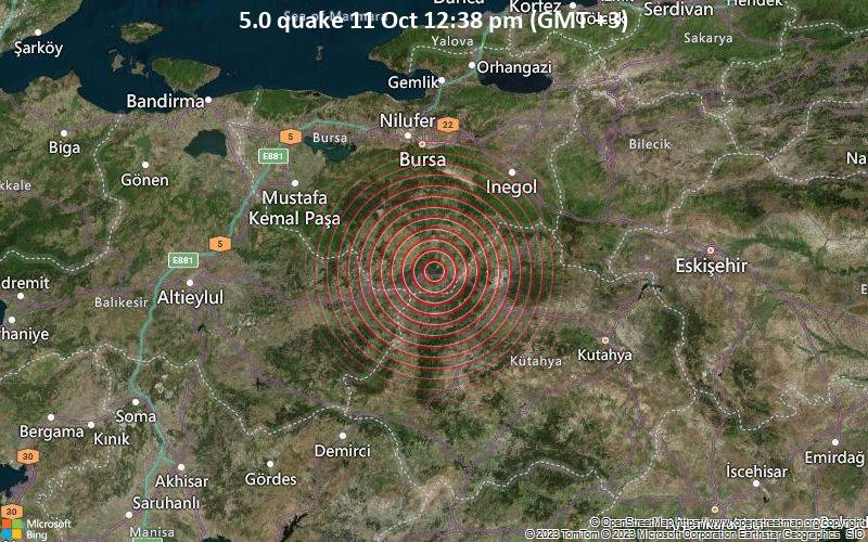 5,0 deprem 11 Ekim 12:38 (GMT +3)