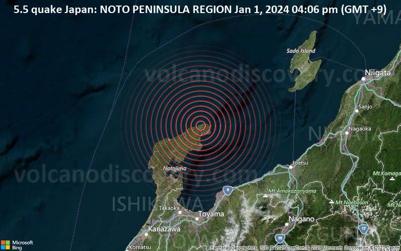 Magnitude 5 5 Earthquake Strikes Near Toyama Toyama Shi Japan   Quakemap8764956 