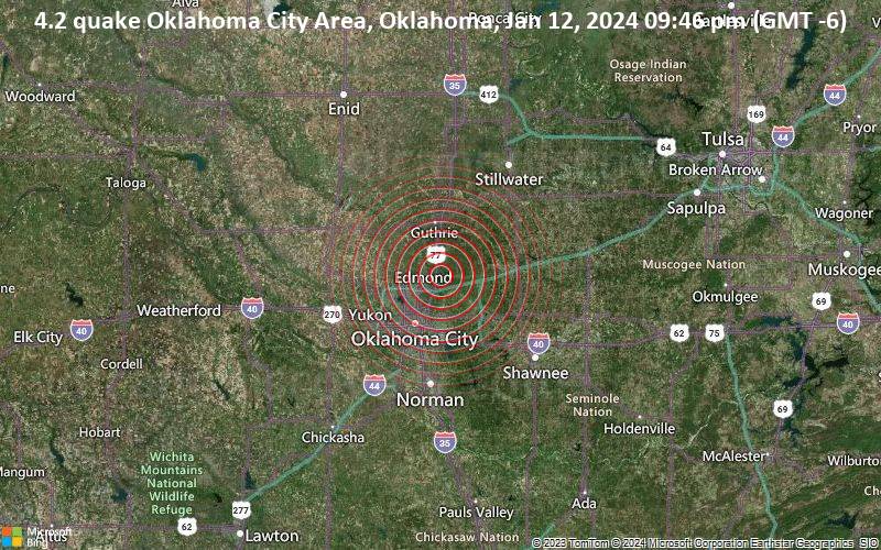 Quake Info Moderate Mag. 4.4 Earthquake 4.6 mi East of Edmond