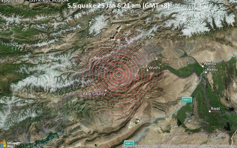 World Earthquake Report For Thursday 25 January 2024 VolcanoDiscovery   Quakemap8804011 