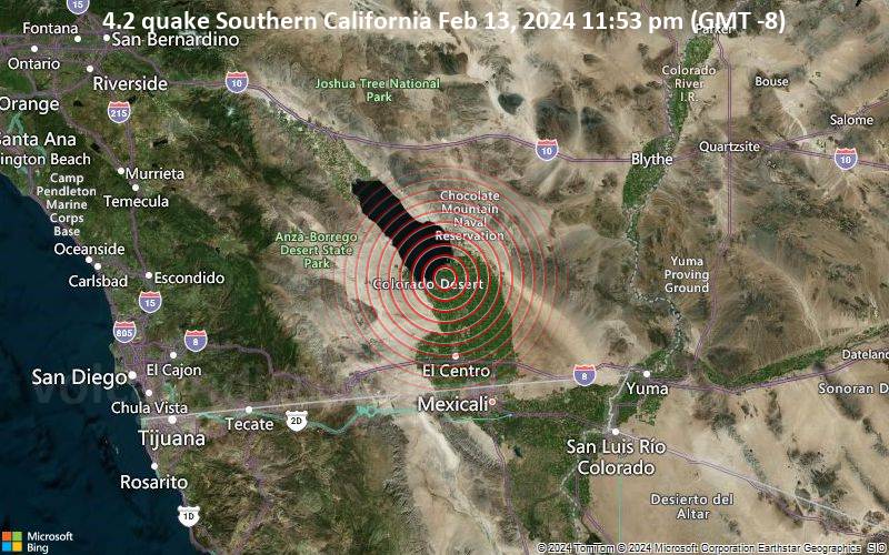 Quake Info Moderate Mag. 4.1 Earthquake 10 Km N of Westmorland, CA