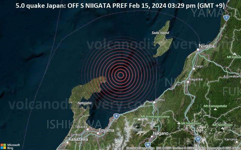 新潟県上越市を襲ったマグニチュード5.0の強い地震